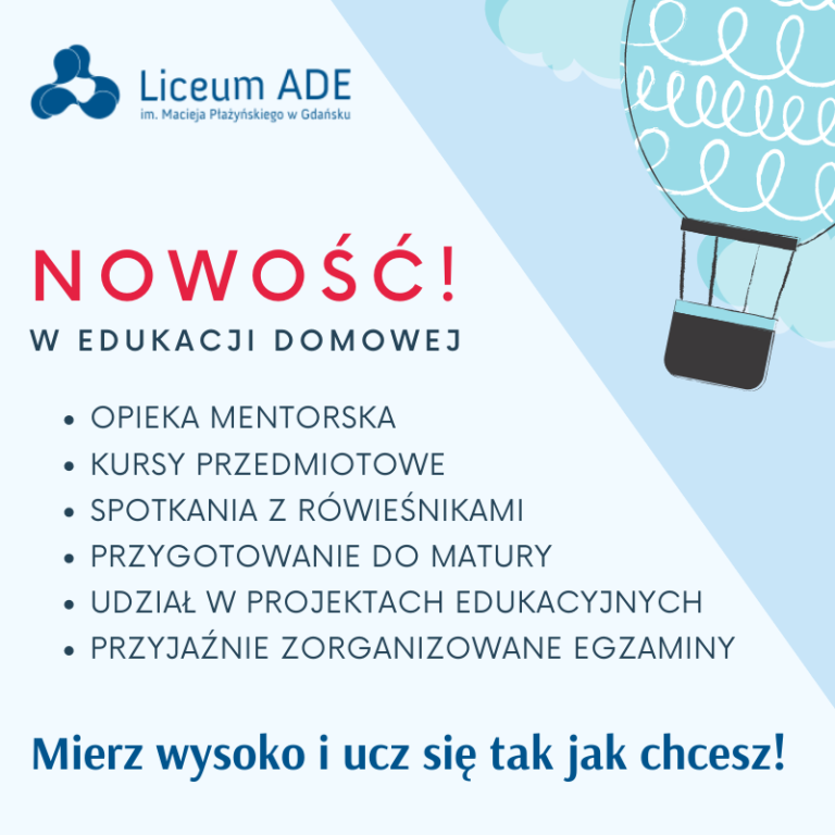 Akademia Dobrej Edukacji Im Macieja Płażyńskiego W Gdańsku Edukacja Domowa - Akademia Dobrej Edukacji w Gdańsku